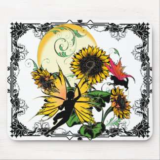 Mousepad Leite e Gato Cósmico de Sombra de Girassol