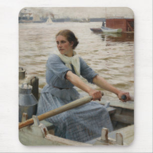 Mousepad Leite Maid em um Barco Remoso (por Albert Edelsens