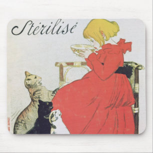 Mousepad Leite Sterilised puro da propaganda de poster