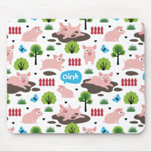 Mousepad Leitões Felizes No Pad Do Rato De Lama