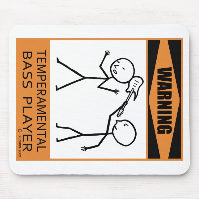 Mousepad Leitor de Bass Temperamental de Aviso (Frente)