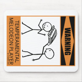 Mousepad Leitor de Melodeon Temperado de Aviso