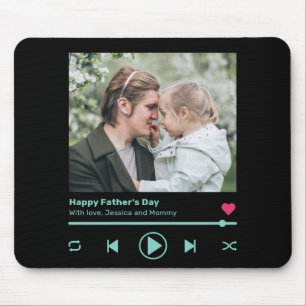 Mousepad Leitor de Música Favorito de Fotografia do Pai do