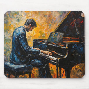 Mousepad Leitor de Piano - Pintura de Óleo