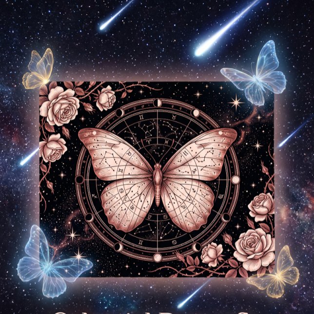 Mousepad Leitor de Tarot Borboleta Zodiacal Celestial (Criador carregado)