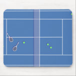 Mousepad Leitor de Tênis Moderno do Preppy Tênis Court Azul<br><div class="desc">Design de tênis clássico personalizado em azul com raquetes clássicos, chic, pré-disquete e elegantes e bolas de tênis verde. Presente simples e minimalista para o seu treinador de tênis ou equipe de tênis. Presente personalizado para um jogador de tênis. Ilustração de tênis azul. Trendy tênis jogadores em casa. Presentes modernos...</div>
