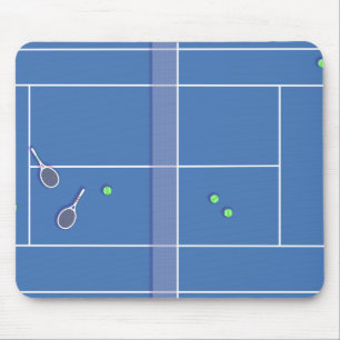 Mousepad Leitor de Tênis Moderno do Preppy Tênis Court Azul