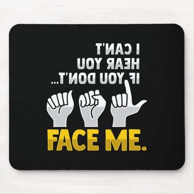 Mousepad Leitura de Gesto de Mão surdo Audição Perda de Awa (Frente)