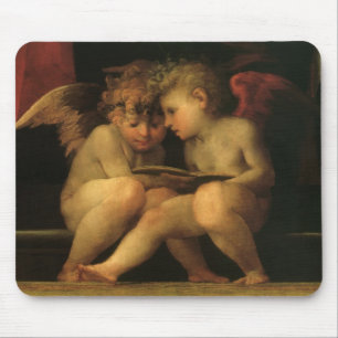 Mousepad Leitura de Rosso Fiorentino em dois Cherubs, anjos