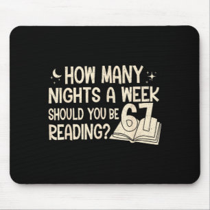 Mousepad Leitura Divertida 67 Seis Sete Livro Meme Englieac