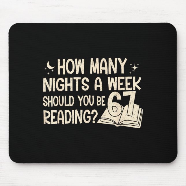 Mousepad Leitura Divertida 67 Seis Sete Livro Meme Englieac (Frente)