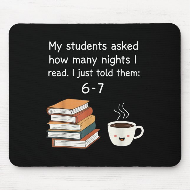 Mousepad Leitura Divertida 67 Seis Sete Meme Professor de I (Frente)
