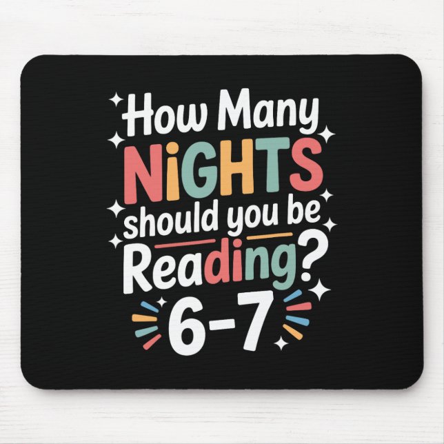 Mousepad Leitura Divertida 6 7 Seis Sete Meme Professor de  (Frente)