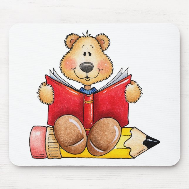 Mousepad Leitura do urso de ursinho (Frente)