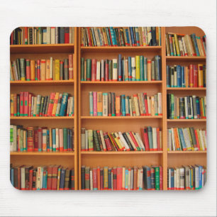 Mousepad Leitura do worm da biblioteca de livros da estante
