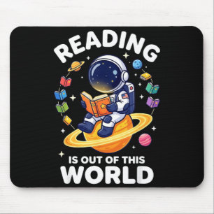 Mousepad Leitura engraçada do espaço é fora deste mundo liv