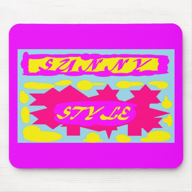 Mousepad Lema azul-azul-rosa de cores quentes grandes (Frente)
