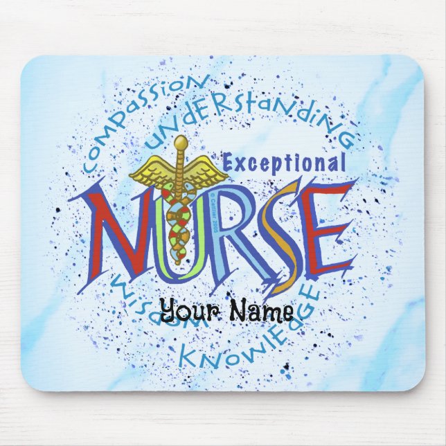 Mousepad Lema de enfermeira excepcional  (Frente)