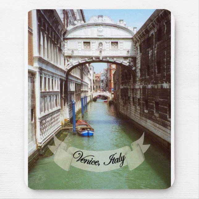 Mousepad Lembrança da ponte de Veneza Italia dos suspiros (Frente)