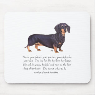 Mousepad Lembrança de Dachshund - Fêmea