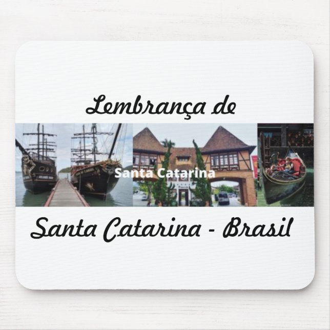 Mousepad lembrança de Santa Catarina Brasil (Frente)