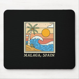 Mousepad Lembranças de Málaga Espanha Viagem Férias Homens