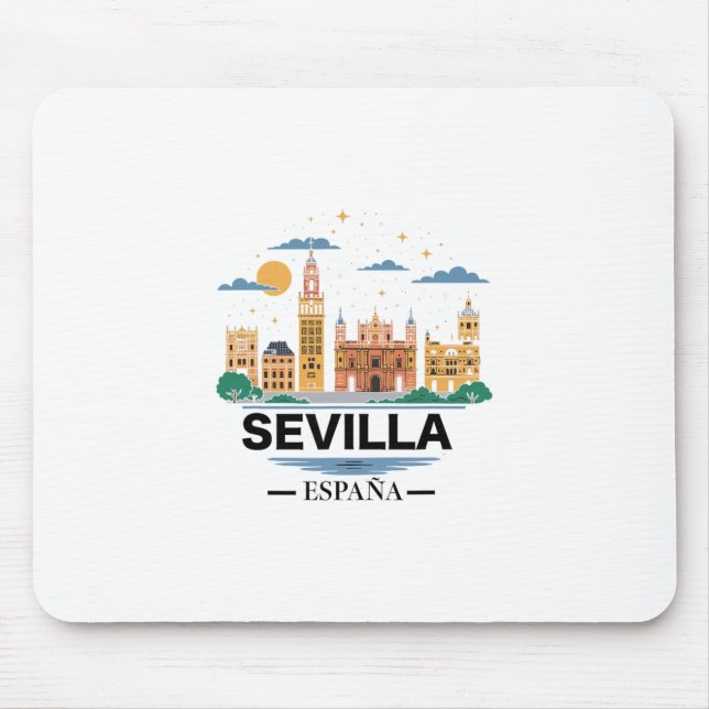 Mousepad lembranças de Sevilha Espanha From Sevilla España  (Frente)