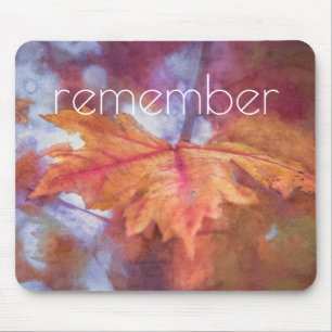 Mousepad Lembre-se da Arte de Foto Folha do Mapeamento de o