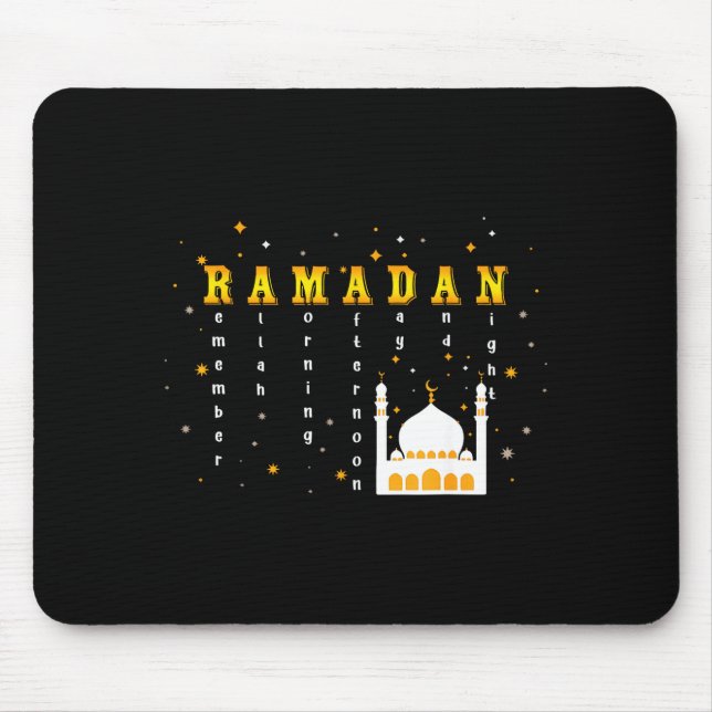Mousepad Lembre-se de Allah Ramadão Mubarak Kareem  (Frente)
