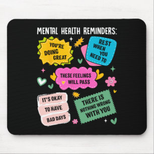 Mousepad Lembretes de Saúde Mental 