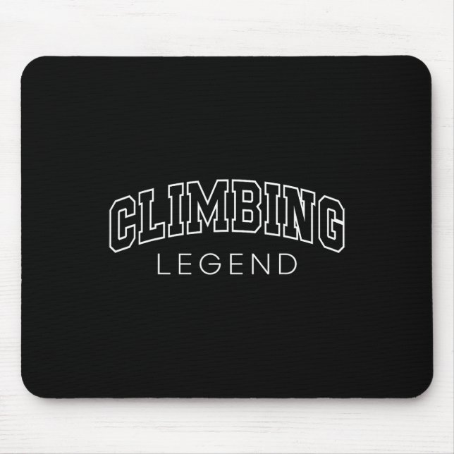 Mousepad Lenda da Escalada Letreiro Atlético Divertido Esca (Frente)