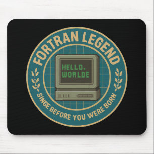 Mousepad Lenda do Fortran Crachá de Computador Retro - Prog