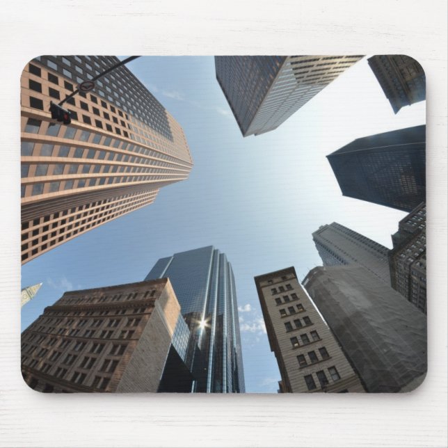 Mousepad lente do Peixe-olho da construção, Boston, E.U. (Frente)
