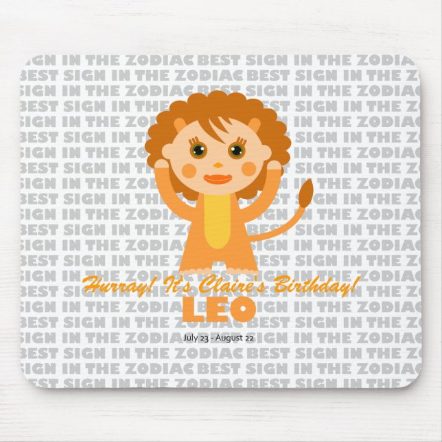Mousepad Leo Zodiac para Crianças (Frente)