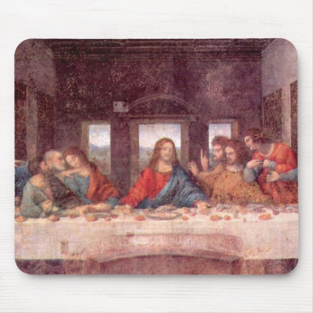 Mousepad Leonardo da Vinci é o último jantar (Frente)