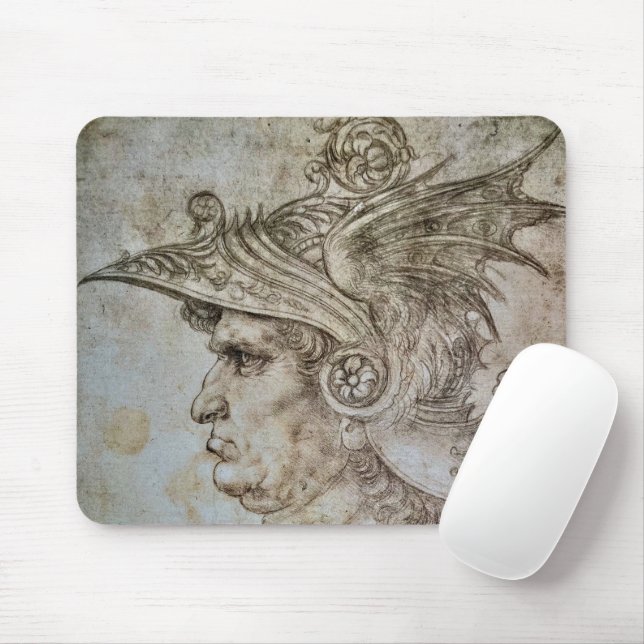 Mousepad Leonardo's Helmeted Warrior (Com mouse)