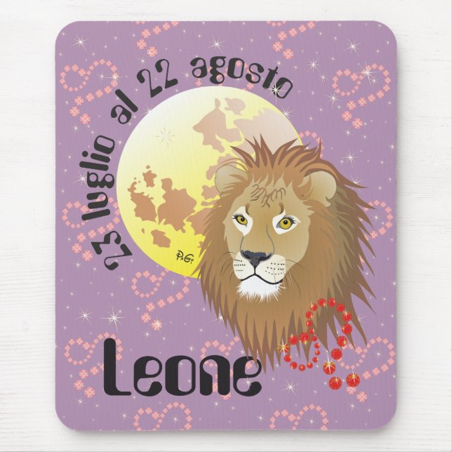 Mousepad Leone 23 luglio al 22 Taptini por mouse (Frente)