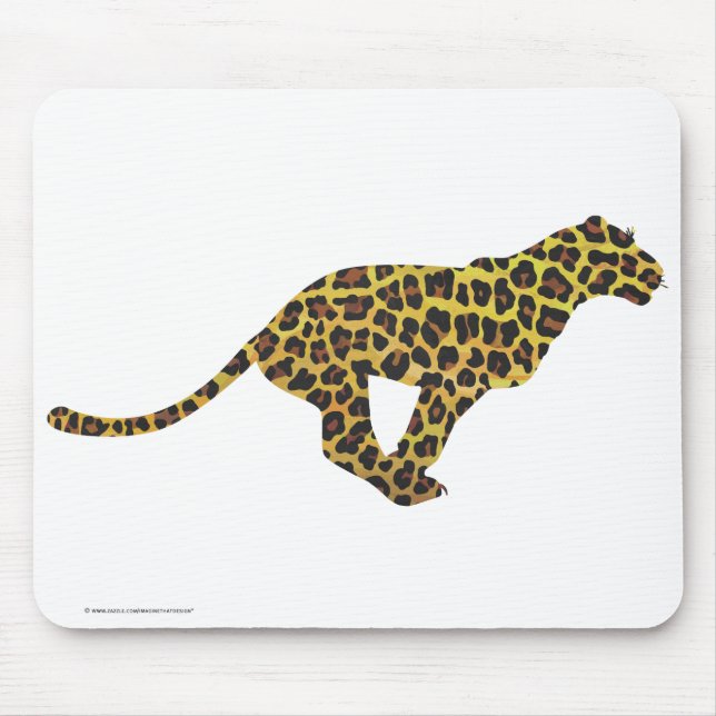 Mousepad Leopard Brown e Yellow Siloette (Frente)