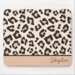 Mousepad Leopard Cheetah Animal Imprimir Nome Curso Persona<br><div class="desc">Este é um animal Cheetah Leopard Imprime um nome cursivo personalizado Mousepad!</div>