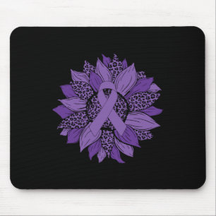 Mousepad Leopard Girassol Roxo Fibromialgia de Fita Acertad