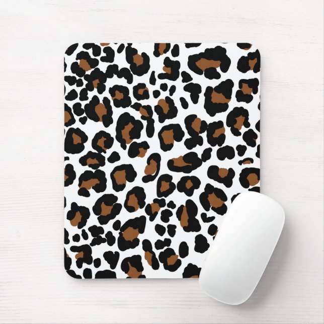 Mousepad Leopard Grande Impressão de Pele de Gato (Com mouse)