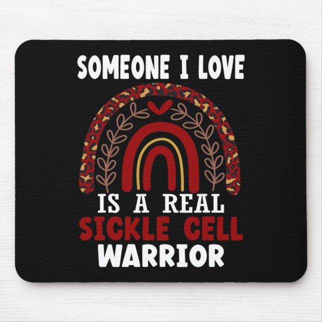 Mousepad Leopard Print Rainbow Sickle Cell Warrior Awarenes (Frente)