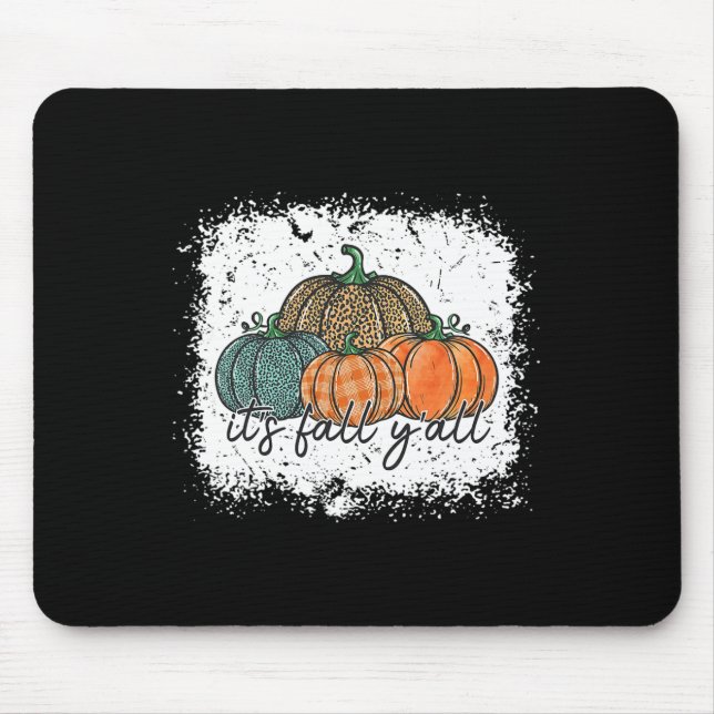 Mousepad Leopard Pumpkin Outono Sua Queda Yall Ação de Graç (Frente)