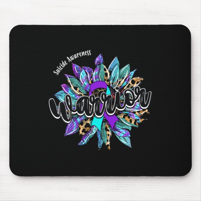 Mousepad Leopard Sunflower Warrior Sensibilização para o Su (Frente)