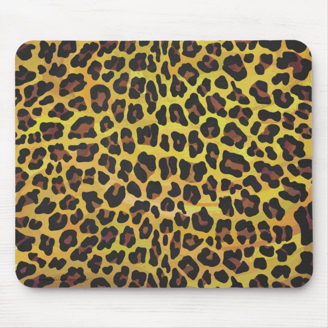 Mousepad Leopardo Brown e Impressão Amarelo (Frente)
