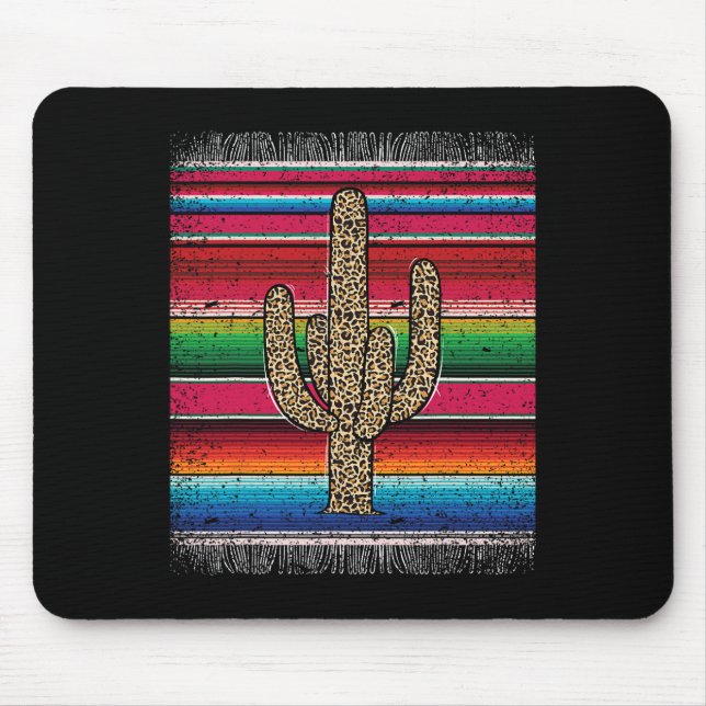 Mousepad Leopardo Cactus Mexicano Cinco de Mayo (Frente)