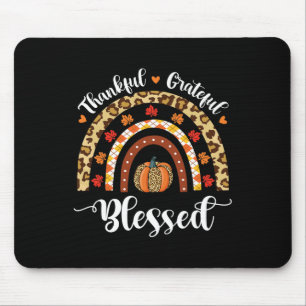 Mousepad Leopardo Cai Arco-Íris Graças Grata Bênção Pum