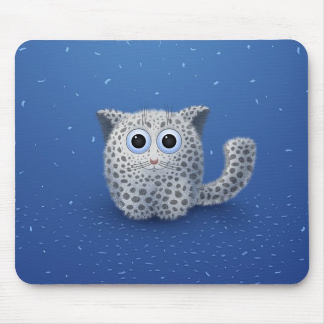Mousepad Leopardo de neve (Frente)