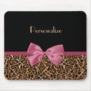 Mousepad Leopardo Dourado de luxo Imprime Arco Maurizado co