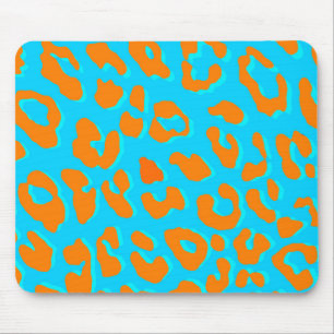 Mousepad Leopardo Imprimir Laranja Azul